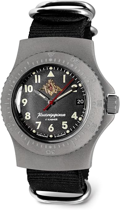 Vostok | Komandirskie 280937 Automatic Diver Wrist Watch | Black Strap
