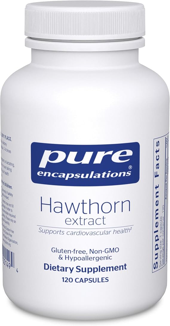 Pure Encapsulations Hawthorn Extract, 120 Capsules | Crataegus Oxyacantha Hypoallergenic Supplement for Cardiovascular System Support*