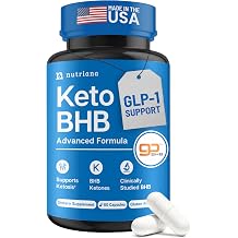 Nutriana BHB Exogenous Ketones with Magnesium BHB, Calcium &amp;amp; Sodium Keto Pills for Men &amp;amp; Women Keto Supplements for Focus, Energy &amp;amp; Ketosis Support Carb-Free GLP-1 Support Capsules