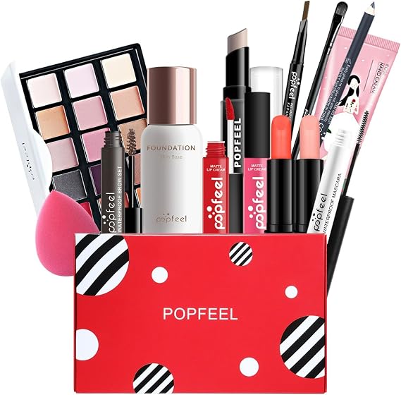 Full Beauty Makeup Cosmetics Set Upgraded Cosmetic Set Makeup Set Long Lasting Full Beauty Makeup Set Beginner 14 Piece Set