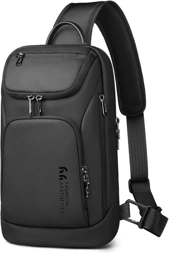 hk Sling Bag for Men, Water-Resistant Utility Crossbody Bag