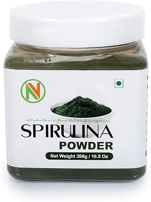 Nature Vit Spirulina Powder [All-Natural and Mineral-Rich Detoxifying Supplement] 300 gm