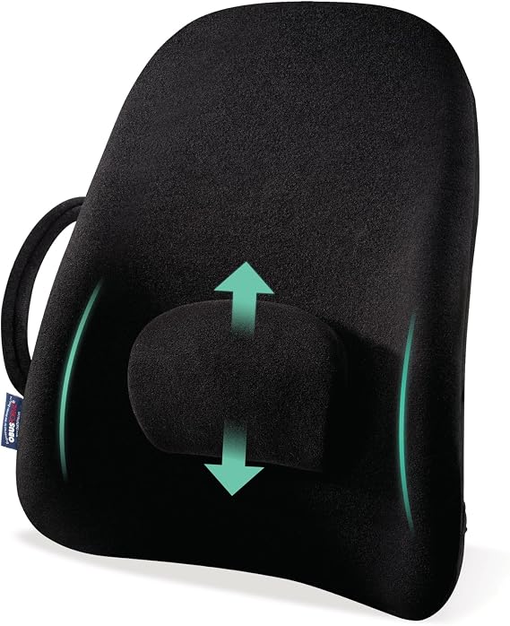 ObusForme Wideback Backrest Support - Wide Padded Seat Cushion and Lumbar Support Pillow, Portable Posture Support with Soft and Durable Foam