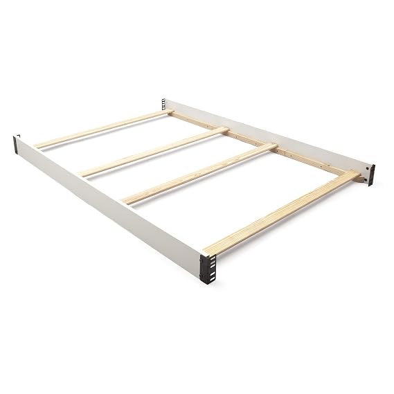 Full-Size Conversion Kit Bed Rails Compatible with Canton Convertible Cribs by Delta Children - Solid Wood Rail #0020 - Toddler & Adult Bed Rail for Full-Size - Nursery Furniture (Bianca White - 130)
