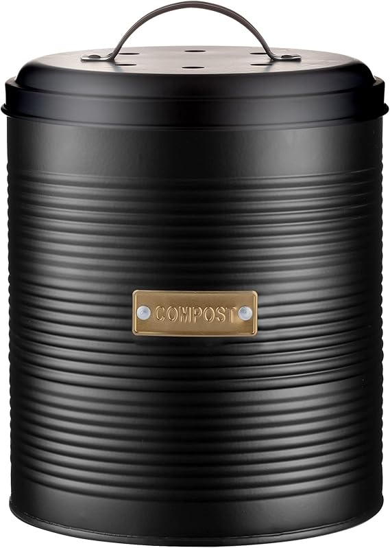Typhoon Otto Black Compost Caddy 2.5 Litre