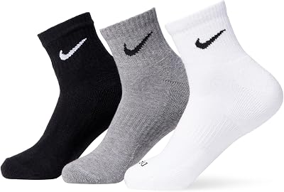 Nike Unisex Adult Everyday Cushioned Training Crew Socks 3 Pairs