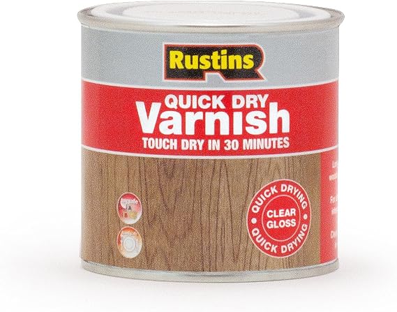 Rustins Quick Dry Varnish Clear Gloss 250ml | 8.5 Fl. Oz.
