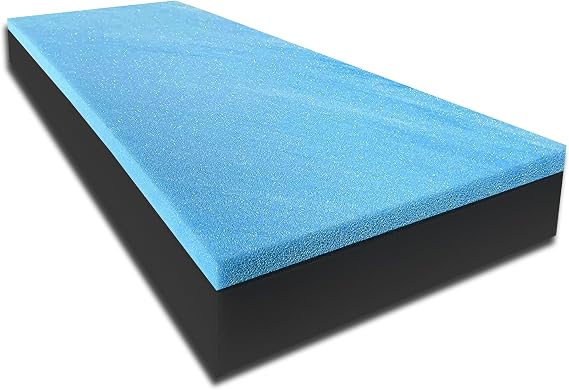 FoamTouch 6" Height x 36" Width x 76" Length Camper/RV bunk Mat with Gel Memory Foam Over Charcoal Foam -No Cover