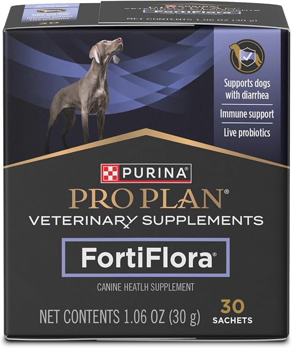 Purina Pro Plan Veterinarian Supplement FortiFlora Dog Probiotics Supplement for Dogs - 30 ct. Box