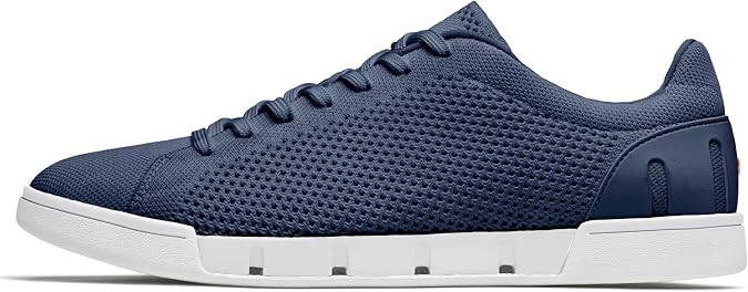 SWIMS Breeze Tennis Knit Sneakers for Men, Lightweight Breathable Knit Upper, EVA Cushioned Midsole, Rubber Cup Sole, Low Top Casual Fashion Sneaker