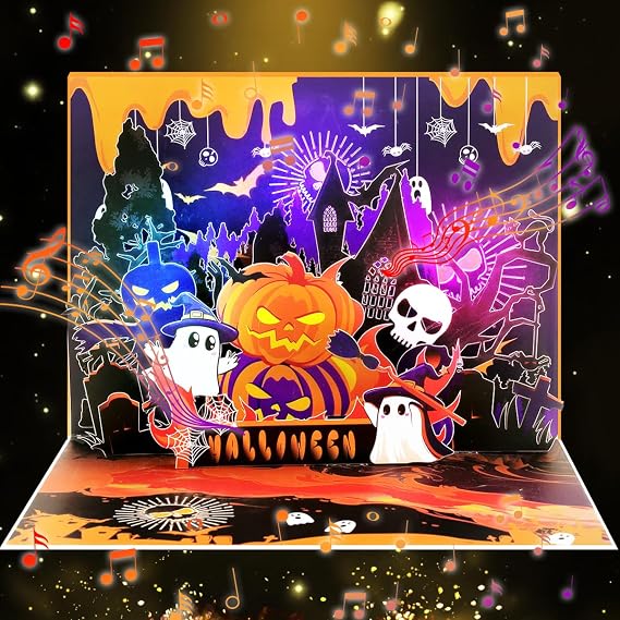 Light and Music Halloween cards, Happy Halloween Music Card