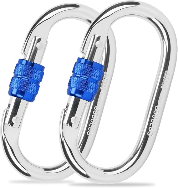 Auto Locking Carabiner Heavy Duty Carabiner, Carabiner Clips(25KN=5600 lbs), Large Carabiner Clip for Keychains,Hammock,Camping, Gym, Hiking, Outdoor,Dog Leash