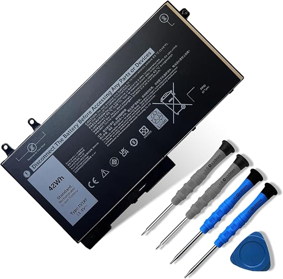 1V1XF Laptop Battery Compatible with Dell Latitude 5400 5410 5500 5510 Precision 3540 3550 Inspiron 7590 7591 7791 2-in-1 Series Notebook 01V1XF XV8CJ R8D7N 4GVMP 11.4V 42Wh/3500mAh 3-Cell
