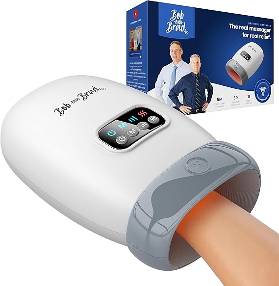 BOB AND BRAD H60 Hand Massager with Heat and Compression, 3 Targeted Zones