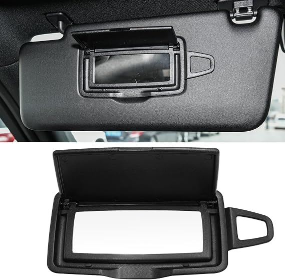 Compatible with Mercedes Benz Sun Visor Vanity Mirror Cover Replacement for W166 X166 W292 W205 W253 C GLC M Class 2015-2021,1PC Left Driver Side Front Sun Visor Vanity Makeup Mirror Cap,Black