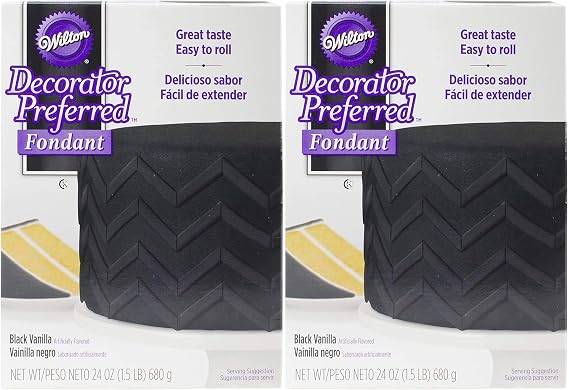 Wilton Decorator Preferred Fondant, 24 oz. Fondant Icing (Black, 3 lb)