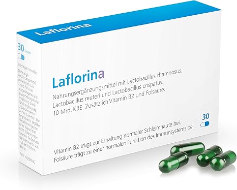 Laflorina - Regeneration der Vaginalflora Blasenschleimhaut Intimbereich mit Darmbakterien Lactobacillus crispatus reuteri rhamnosus B2 aufbauen