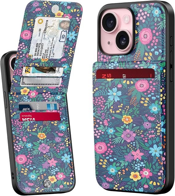 bemal for iPhone 13 Wallet Case, Built-in Card Slots Holder