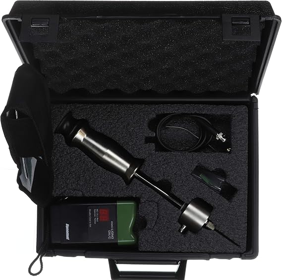 Lignomat mini-Ligno DX/C - Professional Pin Type Wood Moisture Meter for Firewood, Concrete, Subfloors, OSB, Drywall, Flooring with LED Display & 46 Settings - with Electrode E12 Cable, Pins and Case