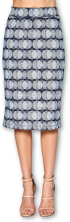 Women's High Waist Stretch Knit Office Pencil Skirt