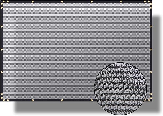 DOEWORKS Heavy Duty 12'x20' Mesh Tarp 70% Shade Cloth with Copper Grommets for Green House, pergola, Pools, Dump Truck