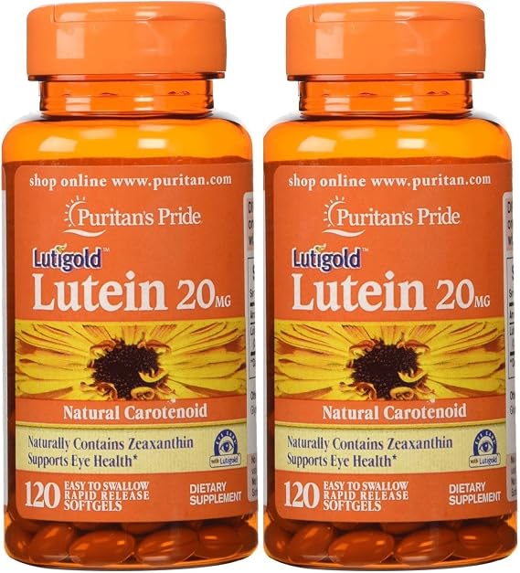 Puritan's Pride Pureitans Pride Taine, 20 mg, 120 Easy Drinkable Rapid Release Soft Gels, Set of 2