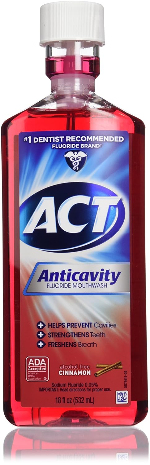 ACT Anticavity Fluoride Rinse Cinnamon 18 oz Pack of 6