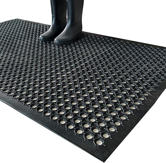 Outside Rubber Floor Mats Anti Slip Commercial Resturant Drainage Mat