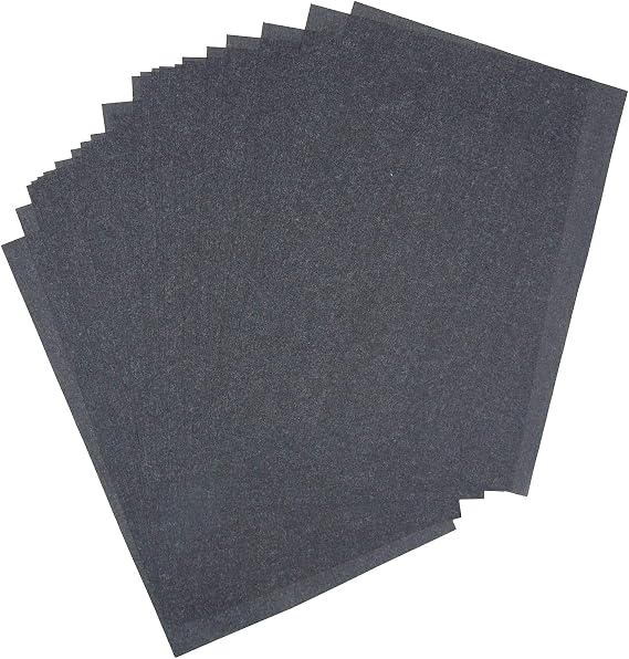 25 Sheets 9" x 13" Graphite Transfer Tracing Carbon Paper, for Drawings and Photos onto Wood, Paper, Canvas