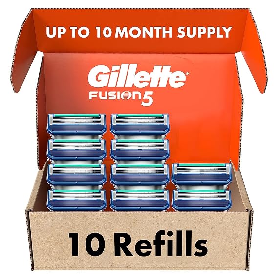Gillette Fusion Manual Men's Razor Blade Refills - 10 Count, 5 blades