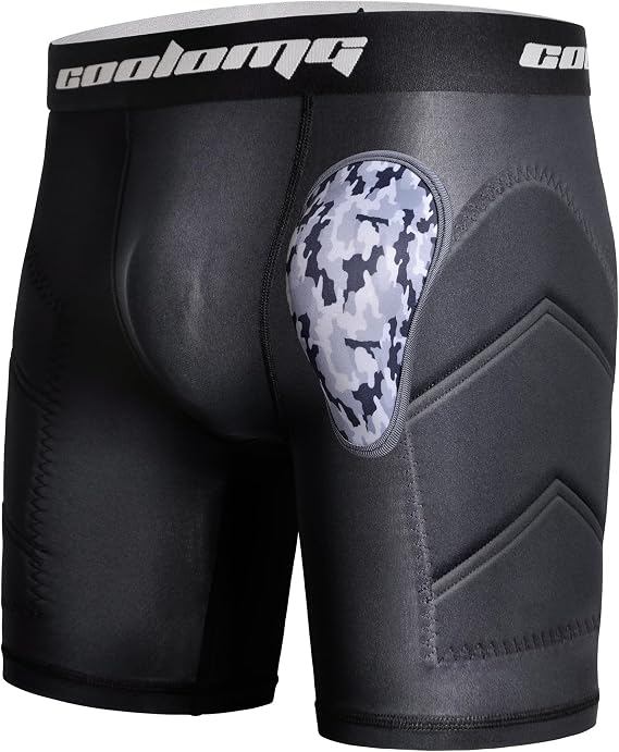 COOLOMG Adult Men Baseball Sliding Shorts with Cup Pocket