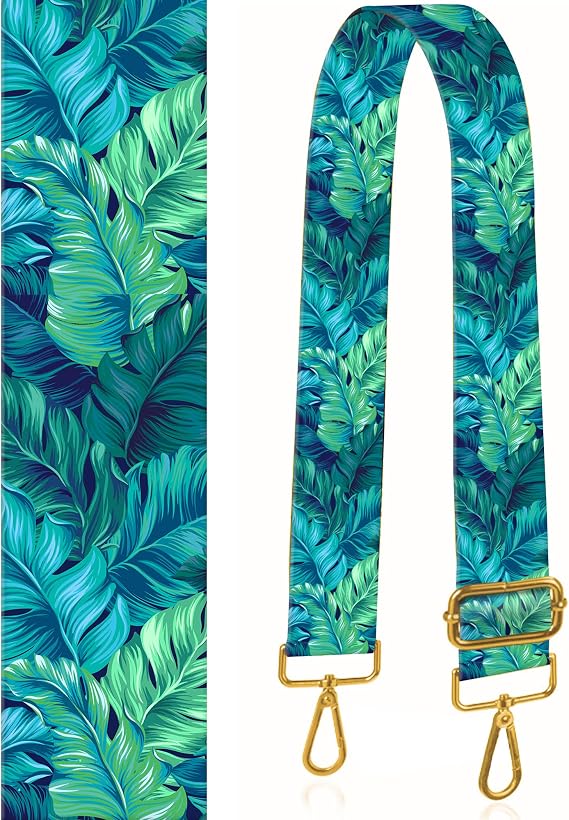 Purse Straps Replacement Crossbody, 2" Wide Shoulder Strap Adjustable, Gold Buckle Canvas Bag Handbag Belts