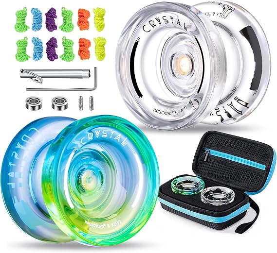 MAGICYOYO Responsive Yoyos for Kids K2 Crystal (Blue Yellow+Crystal White)