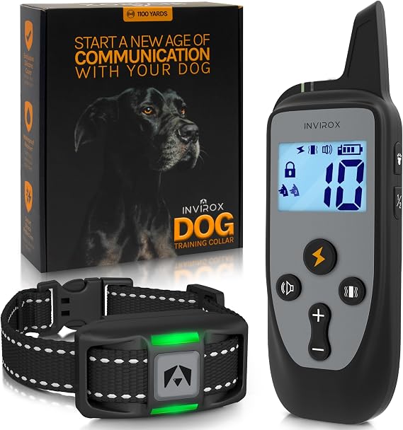 INVIROX Dog Training Collar with Remote, Shock Collar for Dogs, 3300 ft