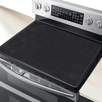 2 Pack Heat Resistant Mat - 30x21 Stove Top Covers for Electric Stove, 15x18 Countertop Mat, for Ceramic Glass Cooktop Protector, Flat Top Oven Cover, Prevents Scratching