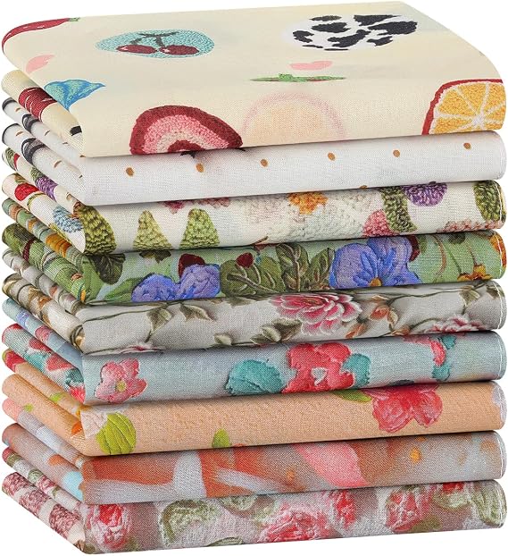 Handkerchiefs for Women Soft Cotton, Floral Womens Handkerchiefs, Dainty Decorative Ladies Hankies 6/9 PCS (Flower-9PCS)