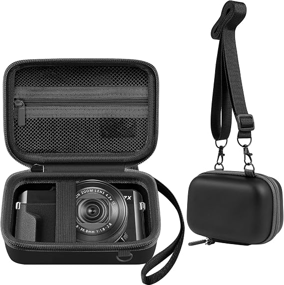 Leayjeen Digital Camera Case Compatible with for Canon PowerShot G7 X Mark II/ G7X Mark III Digital 4K Vlogging Camera,Compact Digital Camera-Black(Case Only)