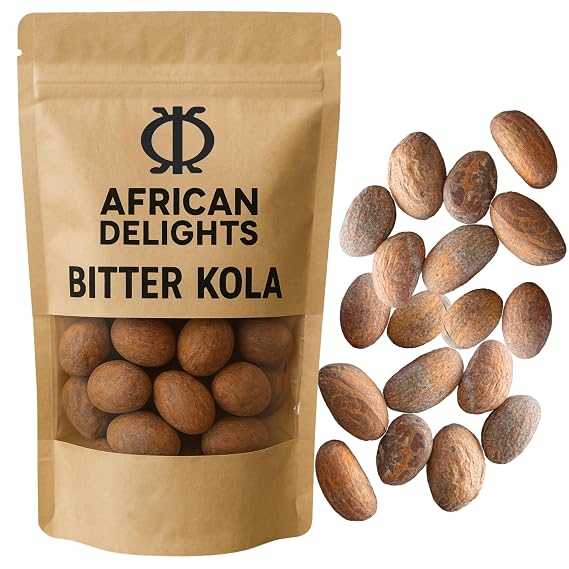 African Delights Bitter Kola Nuts, Raw Garcinia Kola Seeds, 12 oz