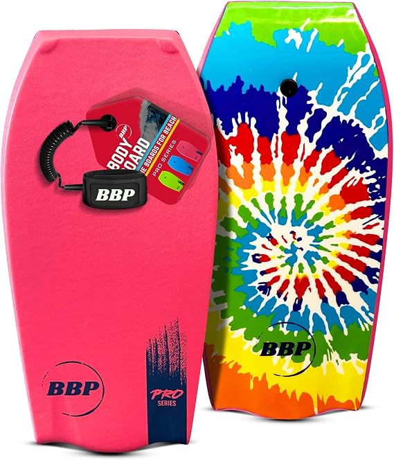Back Bay Play BBP Pro Series Bodyboard - 33" to 41" Lightweight EPS Core Bodyboard Beach Kids Boogie Board Surfing Bodyboard for Kids and Adults Boogie Board