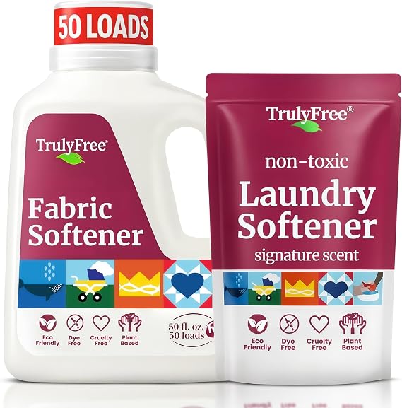 Truly Free Natural Fabric Softener - 1 Jug + 1 Fill Pack, Signature Scent