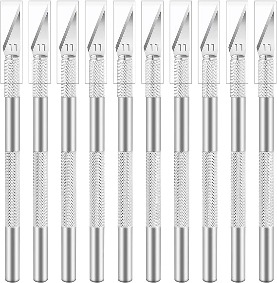 JETMORE 10 Pack Exacto Knife, Hobby Knife, Craft Knife for Carving, Cutting