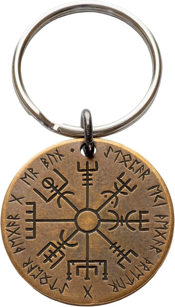 Shire Post Mint Vegvisir Norse Compass Bronze Keyring