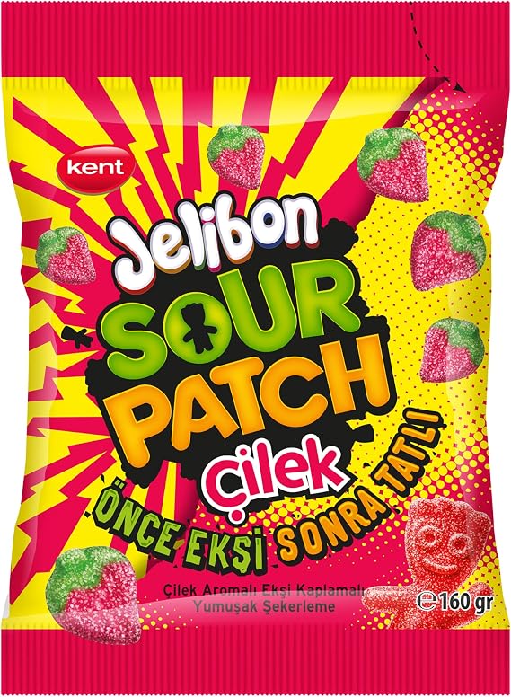 Jelibon Sour Patch Çilek Aromalı Yumuşak Şekerleme 160 Gr 1 Adet
