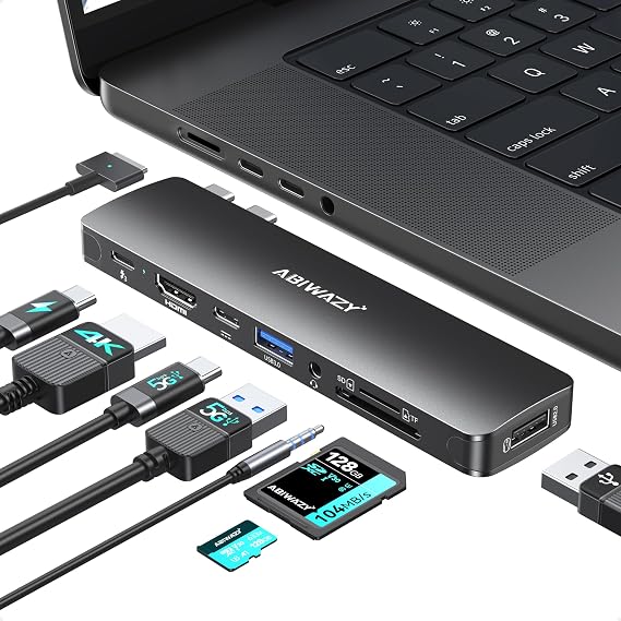 USB C Adapter HDMI USB Multiport Hub, 8 in 2 Accessories MacBook