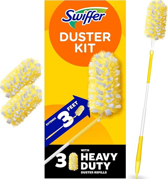 Swiffer Duster Kit with 3 ft Extendable Handle