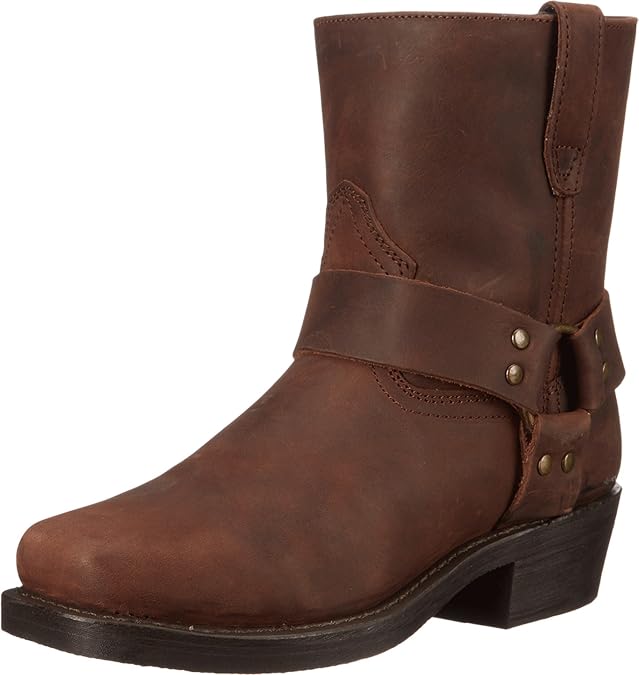 Dingo Mens Saw Buck Embroidered Lizard Print Round Toe Casual Boots Mid Calf