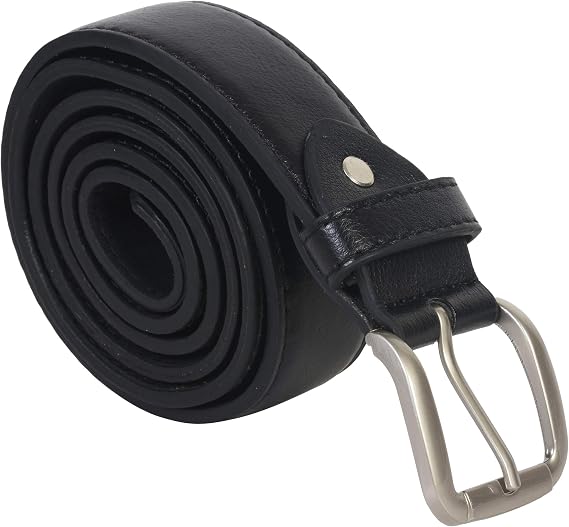 Men's Black Leather Money Belt Sizes 32 Through 64