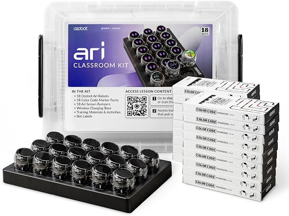 Ozobot Ari 18 Bot Classroom Kit | Ages 8-14 | STEM Coding for Schools