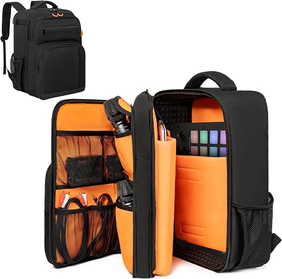 GMAK Audio Mixer Backpack, Padded Mixer Backpack Audio Mixer Travel Case