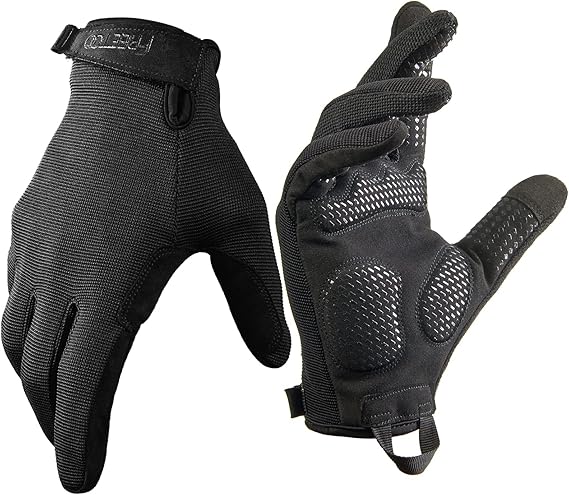 FREETOO Full-Finger Workout Gloves for Men, Padded Gym Gloves with Grip | Touchscreen Breathable Lightweight Palm Protection, Gym Weight Lifting Exercise Pull Up Training Calisthenics Sports Fitness